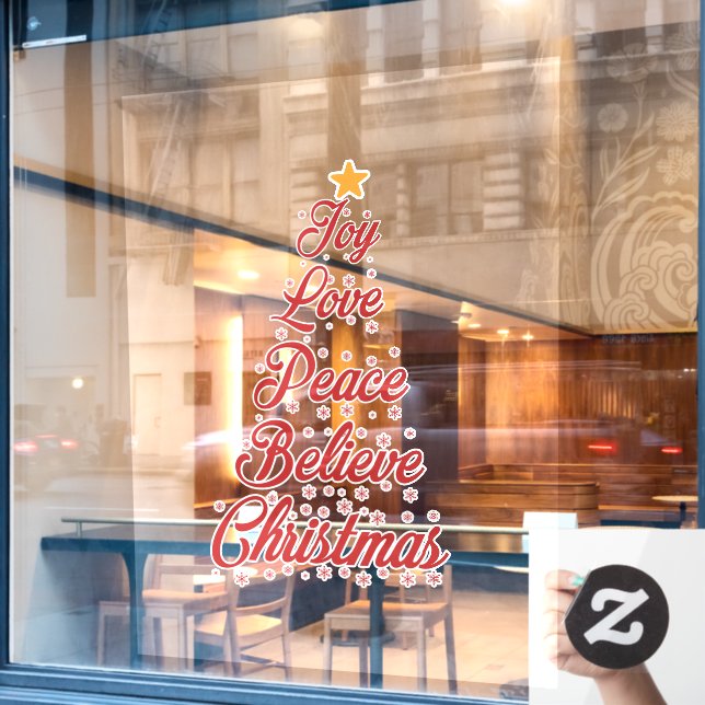 Weihnachtsdekoration Fensteraufkleber (Café-Fenster)