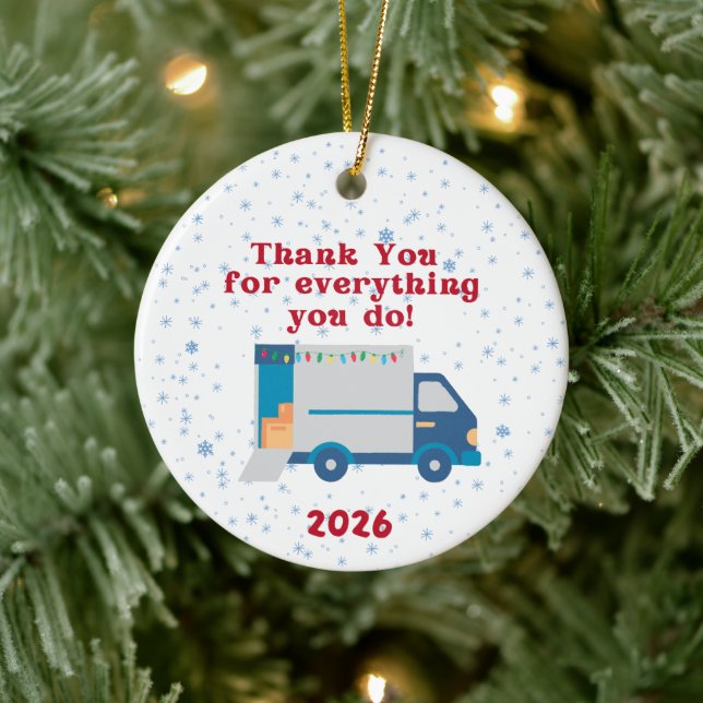 Weihnachtsdekoration für Briefträger Keramik Ornament (Baum)
