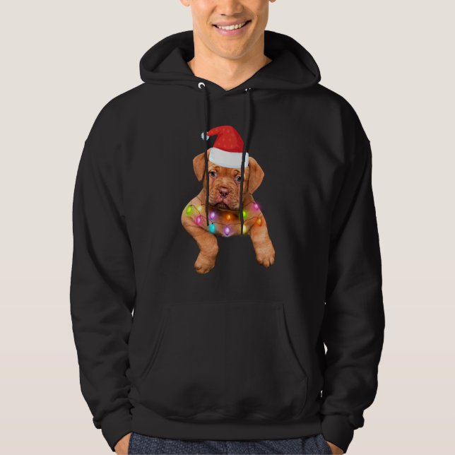 Weihnachtsdekoration für Hundefreunde Hoodie (Vorderseite)