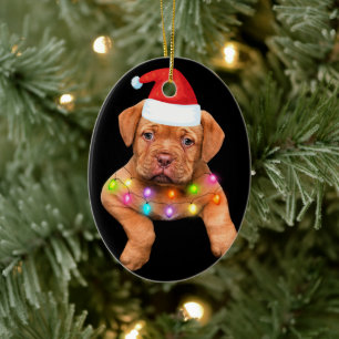 Weihnachtsdekoration für Hundefreunde p Keramik Ornament