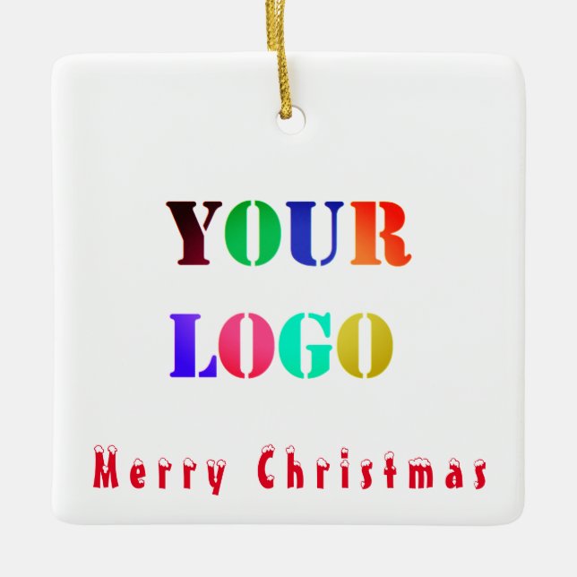 Weihnachtsdekoration für kundenspezifische Firmenl Keramikornament (Vorderseite)