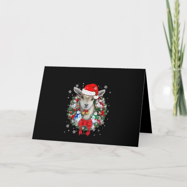 Weihnachtsdekoration für Ziegen Weihnachtsgeschenk Karte (Vorderseite)