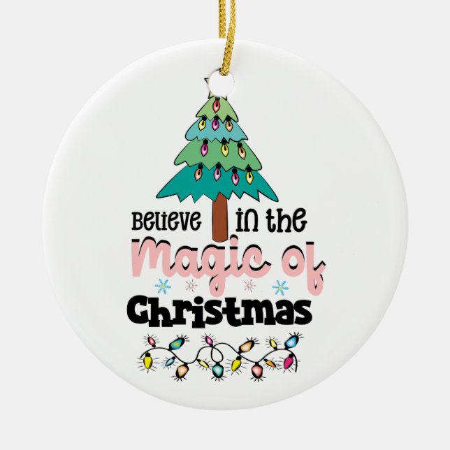 Weihnachtsdekoration glauben an den Zauber der Wei Keramik Ornament (Vorne)
