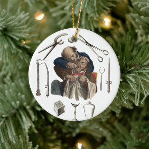 Weihnachtsdekoration im Zahnbüro Keramik Ornament