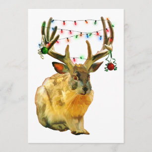 Weihnachtsdekoration Jackalope Einladung