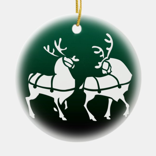 Weihnachtsdekoration Keramik Ornament (Vorne)