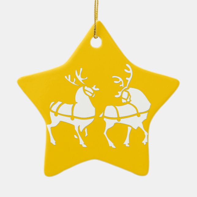 Weihnachtsdekoration Keramik Ornament (Vorne)