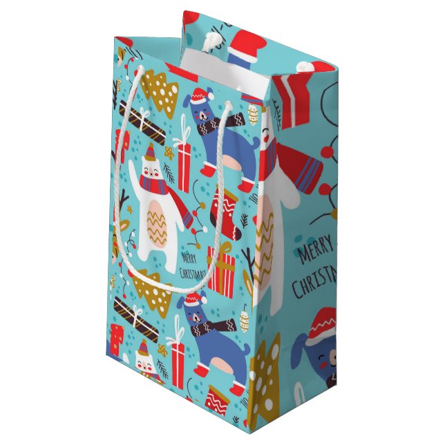 Weihnachtsdekoration Kleine Geschenktüte (Rückseite Schrägansicht)