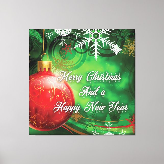 Weihnachtsdekoration Leinwanddruck (Vorderseite)