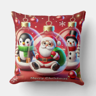 Weihnachtsdekoration mit Santa Claus Kissen