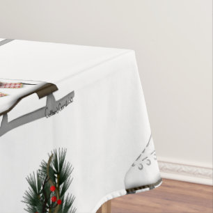 Weihnachtsdekoration mit Tartan Bow im Skate Tischdecke