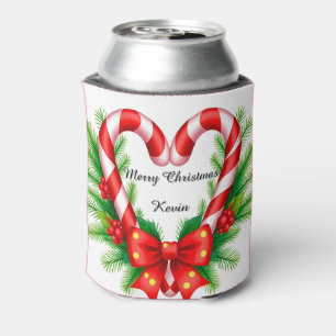 Weihnachtsdekoration mit Zuckerstangen Dosenkühler