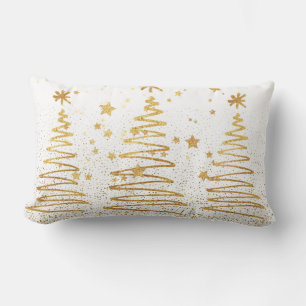 Weihnachtsdekoration modern festlich Xmas gold und Lendenkissen
