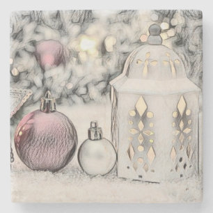 Weihnachtsdekoration Ornamente Stone Coa Steinuntersetzer