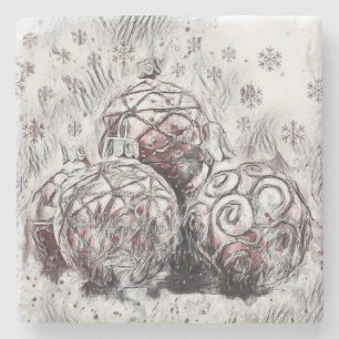 Weihnachtsdekoration Ornamente Stone Coa Steinuntersetzer