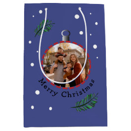 Weihnachtsdekoration personalisiertes Foto Geschen Mittlere Geschenktüte