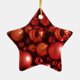 Weihnachtsdekoration Red Baubles Keramik Ornament