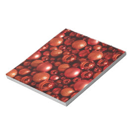Weihnachtsdekoration Red Baubles Notizblock