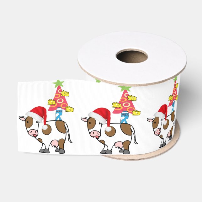 Weihnachtsdekoration Ribbon, Kuhhhut Milchkäse Ripsband (Spule)