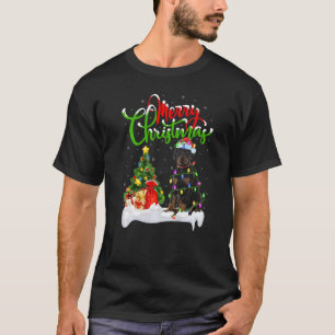 Weihnachtsdekoration Santa Dobermann Pinscher Hund T-Shirt