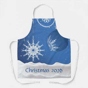 Weihnachtsdekoration Schneeflocke 2026 Name hinzuf Schürze