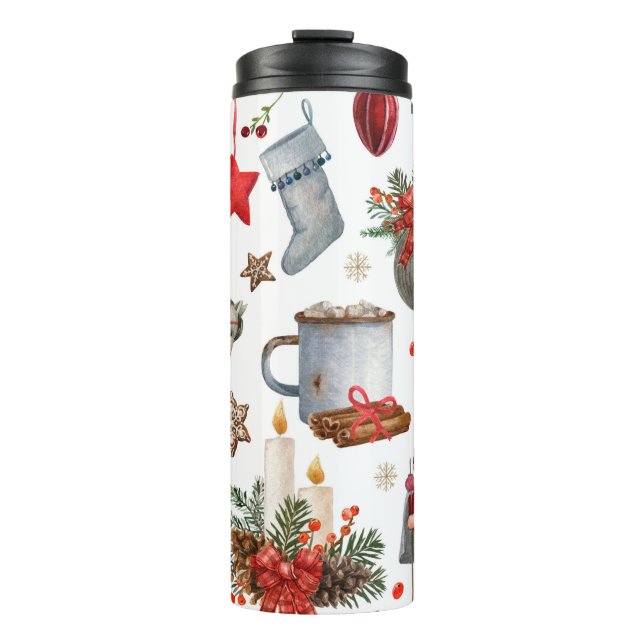 Weihnachtsdekoration Thermosbecher (Vorderseite)