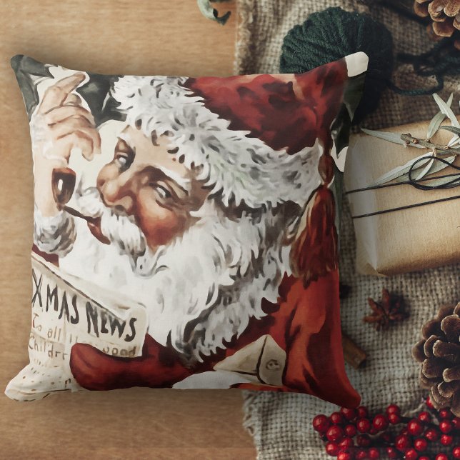 Weihnachtsdekoration Weihnachtsmann Weihnachten Kissen (Christmas pillows vintage Christmas decor Santa Claus throw pillow for living room)