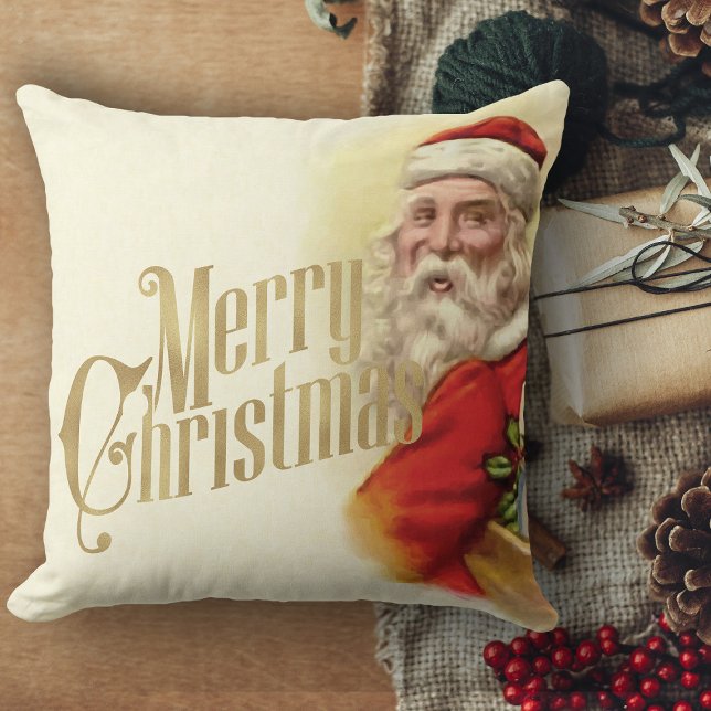 Weihnachtsdekoration Weihnachtsmann Weihnachten Kissen (Christmas pillows vintage Christmas decor Santa Claus throw pillow for living room)