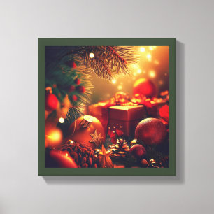 Weihnachtsdekorationen 2 leinwanddruck