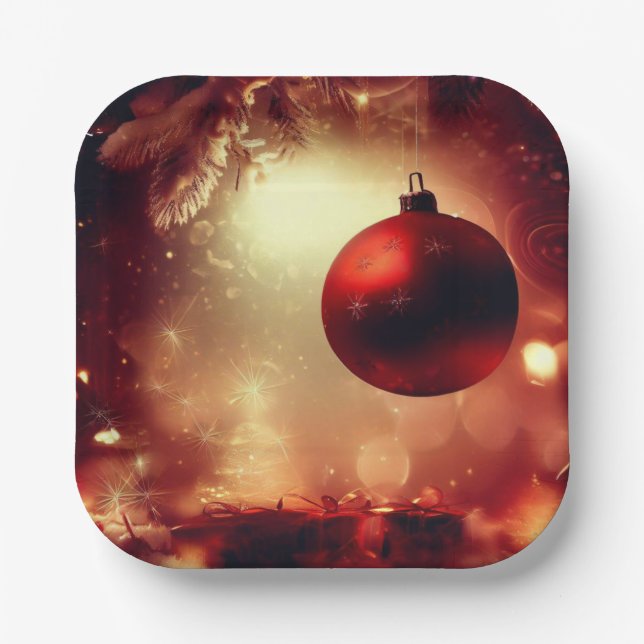 Weihnachtsdekorationen 5 pappteller (Vorderseite)