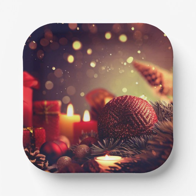 Weihnachtsdekorationen 8 pappteller (Vorderseite)