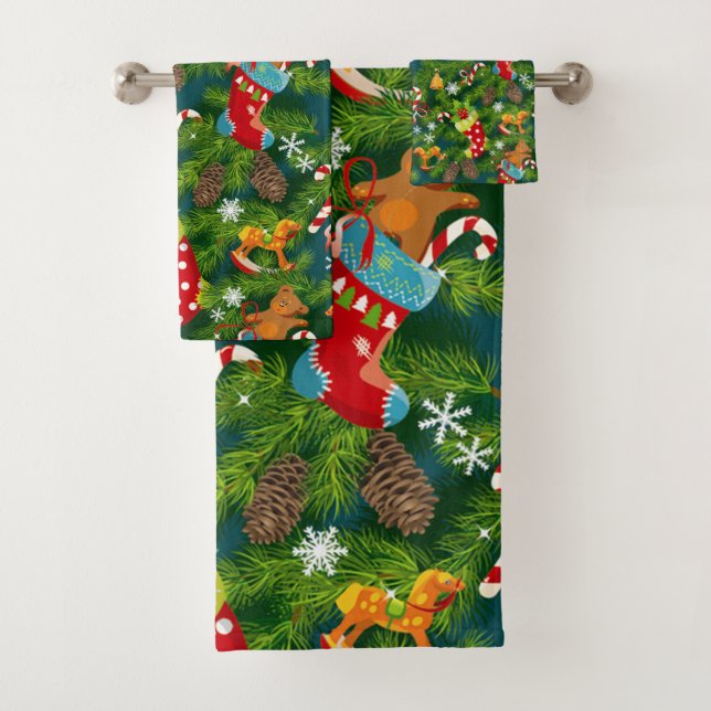 Weihnachtsdekorationen Badhandtuch Set (Insitu)