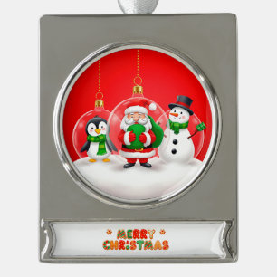 Weihnachtsdekorationen Banner-Ornament Silber