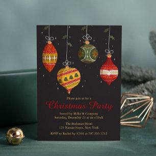 Weihnachtsdekorationen Baubles Party Corporate Einladung