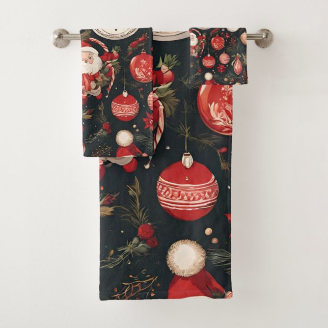 Weihnachtsdekorationen, Blätter, Blume Badhandtuch Set (Insitu)