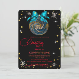 Weihnachtsdekorationen Corporate Blue Ornament Einladung
