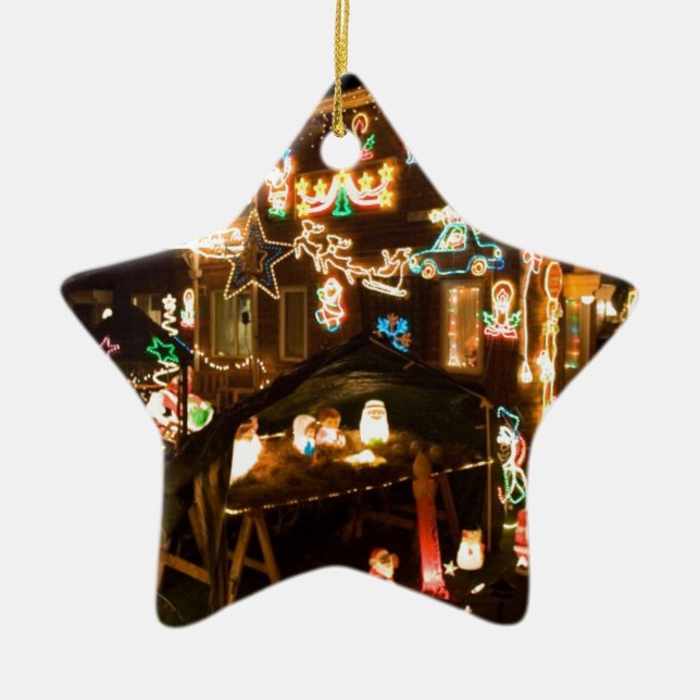 Weihnachtsdekorationen im Freien Keramik Ornament (Vorne)