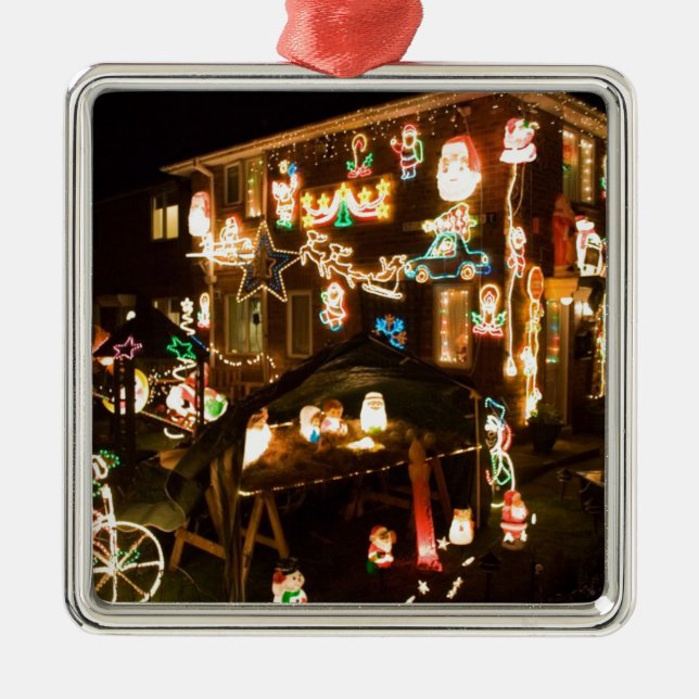 Weihnachtsdekorationen im Freien Ornament Aus Metall (Vorne)