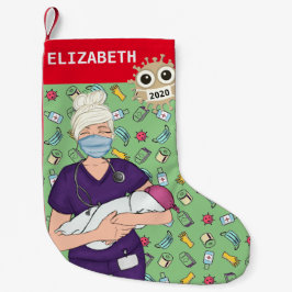 Weihnachtsdekorationen im Nurses-Bahnhof Kleiner Weihnachtsstrumpf