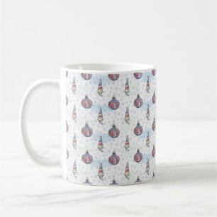 Weihnachtsdekorationen in Aquarellen, handgezeichn Kaffeetasse