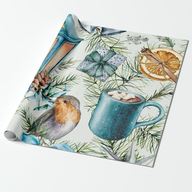Weihnachtsdekorationen Musterpapier Geschenkpapier (Ungerollt)