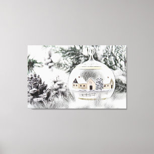 Weihnachtsdekorationen Ornamente Leinwand