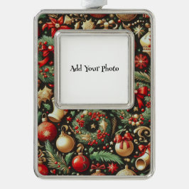 Weihnachtsdekorationen Rahmen-Ornament Silber