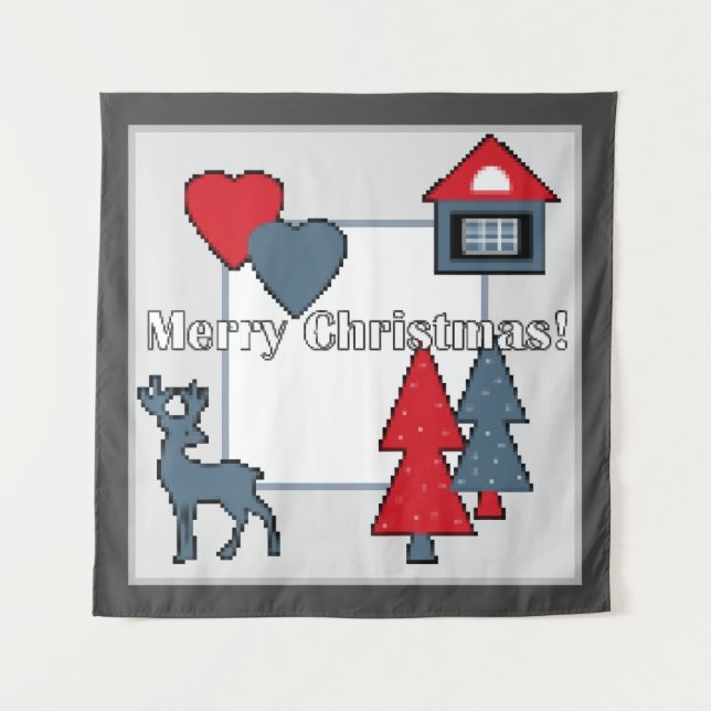 Weihnachtsdekorationen Wandteppich (Vorderseite)