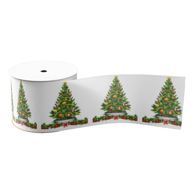 Weihnachtsdekorationsband Ripsband (Spule)