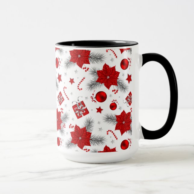 Weihnachtsdekorationsmuster Tasse (Rechts)