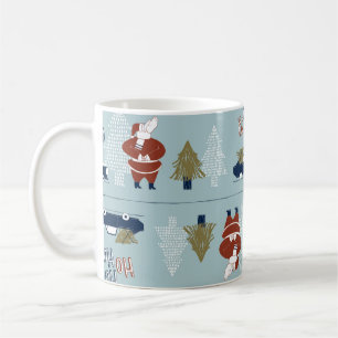 Weihnachtsdekorative Elemente Nahtlos Vintag Kaffeetasse