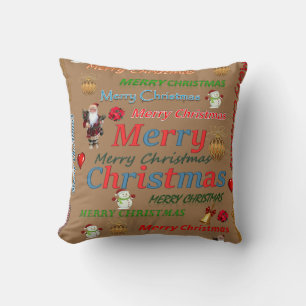 Weihnachtsdekorative Kissen, Frohe Weihnachten Kissen