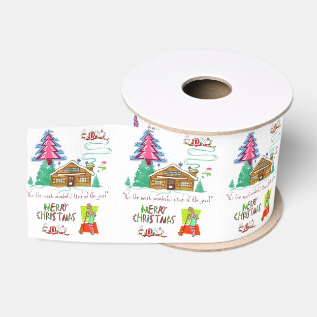 Weihnachtsdekorative Schleife, Reinigungsdame Ripsband (Spule)