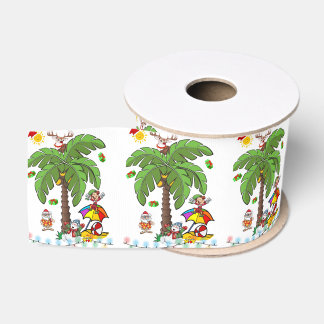 Weihnachtsdekoratives Band, Weihnachtsmann Strandb Ripsband